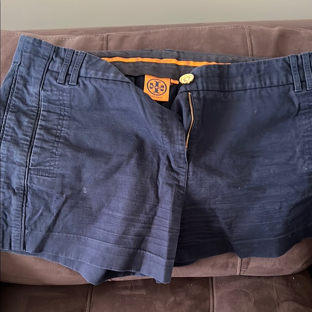 Tory Burch Blue High Waist Shorts